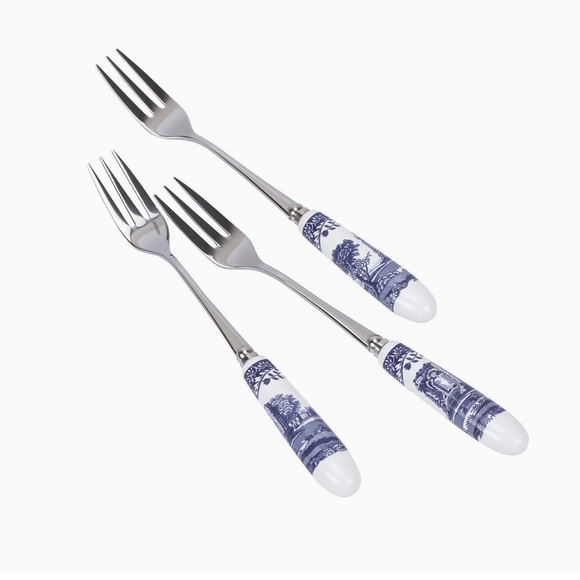 Spode Blue Italian Pastry Fork Set (6) - Picture 10 of 11
